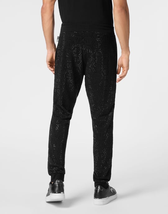 Trousers Jogging Nylon Inserts Monogram Strass - Image 3
