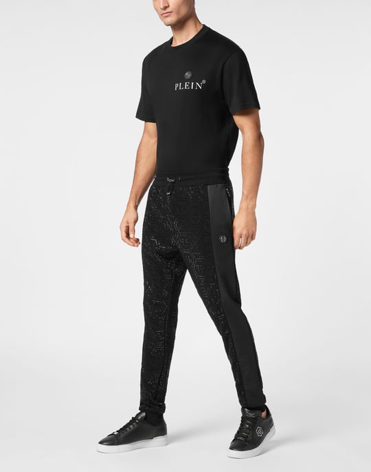 Trousers Jogging Nylon Inserts Monogram Strass - Image 4
