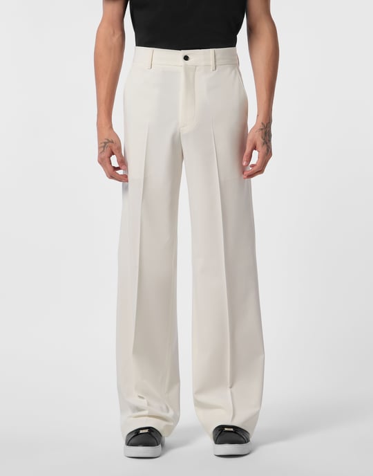 Wool Wide Leg Trousers - Image 3