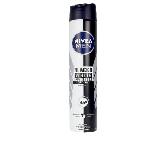 Men Black & White Invisible Deodorant Spray 200 ml - Image 1