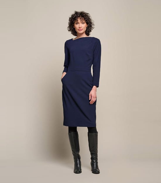 Neuartiges Kleid Marineblau - Image 5