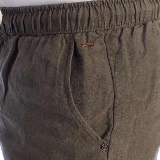 Herren Leinen-Bermudashorts mit Kordelzug HS24MBE09 - Image 3