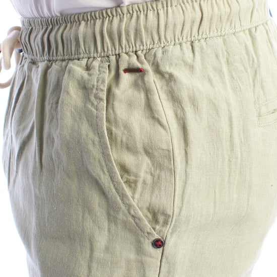 Herren Leinen Bermuda-Shorts mit Kordelzug HS24MBE09 - Image 3