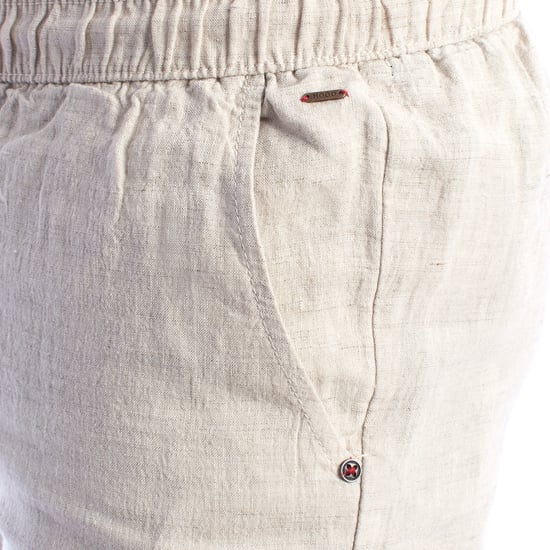 Herren Leinen Bermudashorts mit Kordelzug HS24MBE09 - Image 3