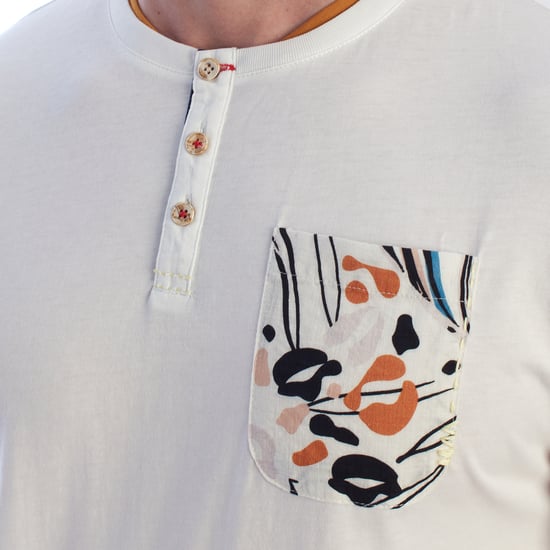 Herren Kurzarm Henley T-Shirt HS24MTS09 - Image 2