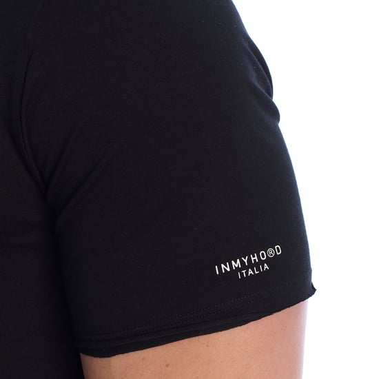 inMyHood Basic T-Shirt aus Baumwolle, kurzärmelig HS24MTS30 - Schwarz - Image 4