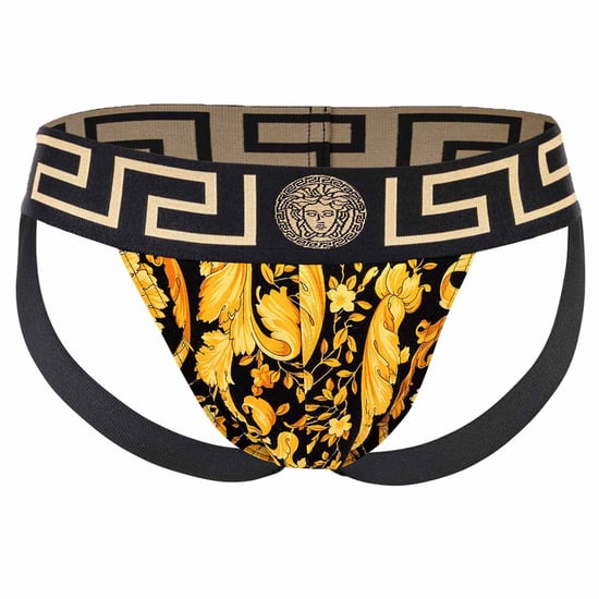 Versace Stretch Organic Jersey Barocco All Over New Logo Jockstrap - Image 1
