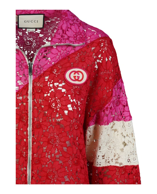 Gucci Blumen-Spitzen-Trainingsjacke - Image 3