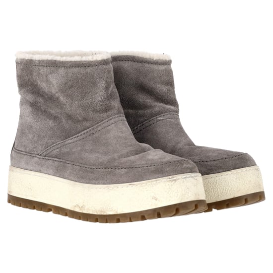 Prada Winterstiefeletten mit Lammfellfutter aus grauem Wildleder - Image 4