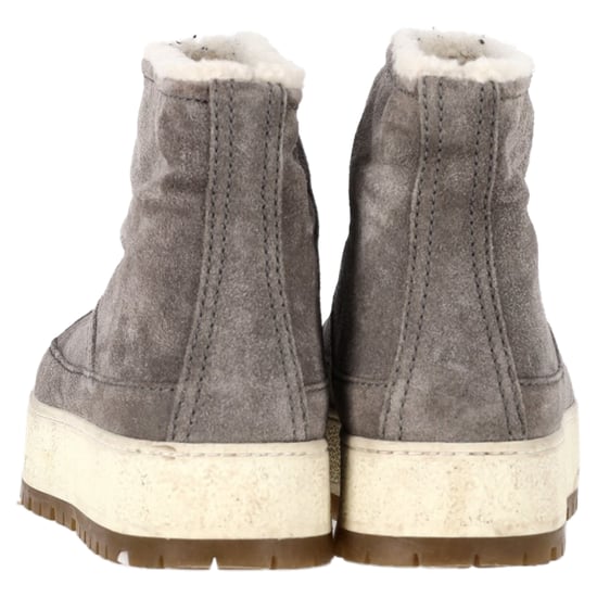 Prada Winterstiefeletten mit Lammfellfutter aus grauem Wildleder - Image 5