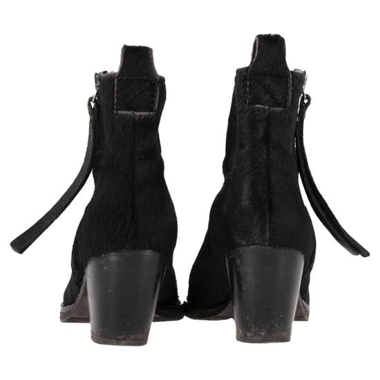 Acne Studios Reißverschluss-Ankle Boots aus schwarzem Ponyhaar - Image 5