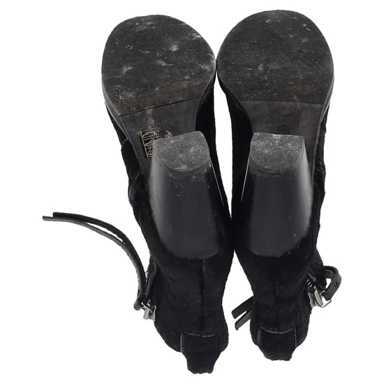 Acne Studios Reißverschluss-Ankle Boots aus schwarzem Ponyhaar - Image 6