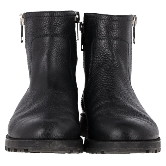 Gucci Micro GG Reißverschluss-Stiefeletten aus schwarzem Leder - Image 2