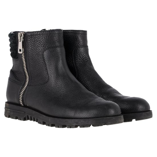 Gucci Micro GG Reißverschluss-Stiefeletten aus schwarzem Leder - Image 4