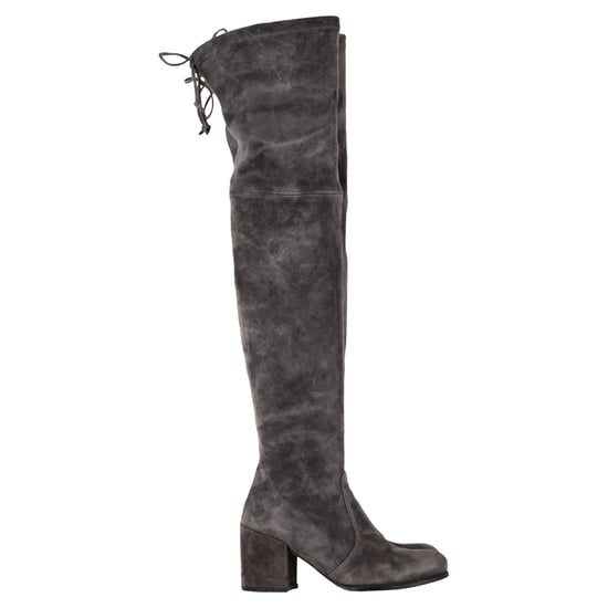 Stuart Weitzman Genna Overknee-Stiefel aus grauem Wildleder - Image 2