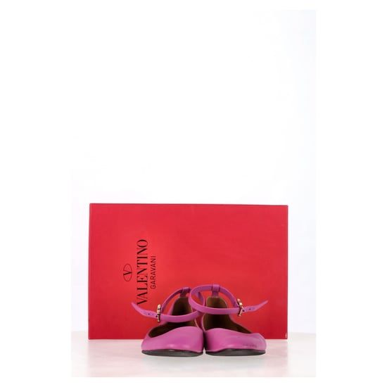 Valentino Garavani Tan-Go Ankle-Strap Ballerina-Flats aus pinkfarbenem Leder - Image 2