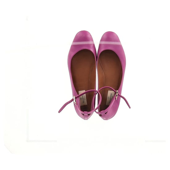 Valentino Garavani Tan-Go Ankle-Strap Ballerina-Flats aus pinkfarbenem Leder - Image 6