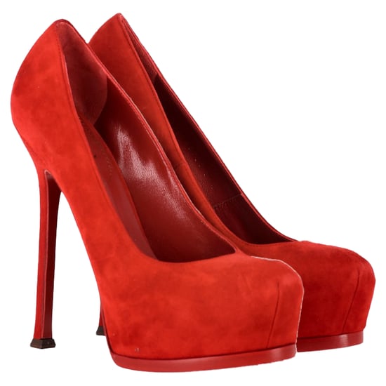 Saint Laurent Tribtoo Pumps aus rotem Wildleder - Image 5