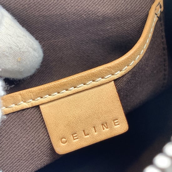 Celine Vintage Stoff Tragetasche Macadam - Image 6
