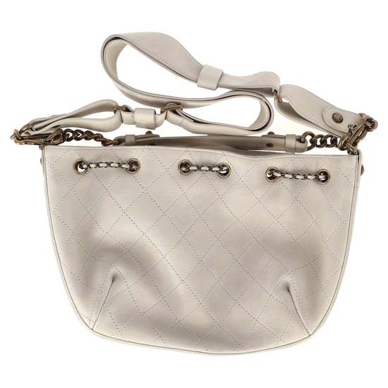 Chanel CC Paris-Rome Schultertasche aus weißem Leder - Image 4