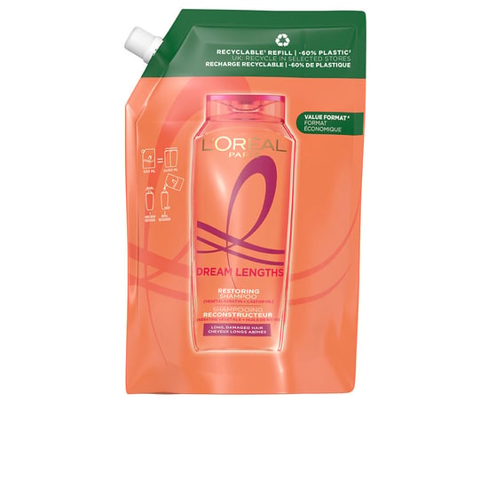 Elvive Dream Long Aufbaushampoo Nachfüllpackung Ökopack 500 ml - Image 1