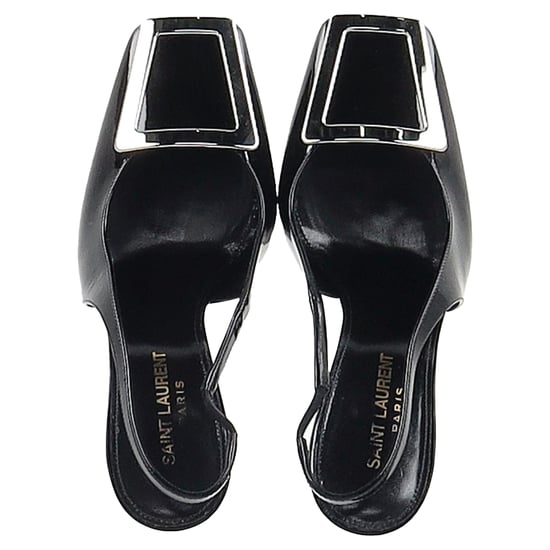 Saint Laurent Pablo Slingback-Pumps aus schwarzem Leder - Image 3