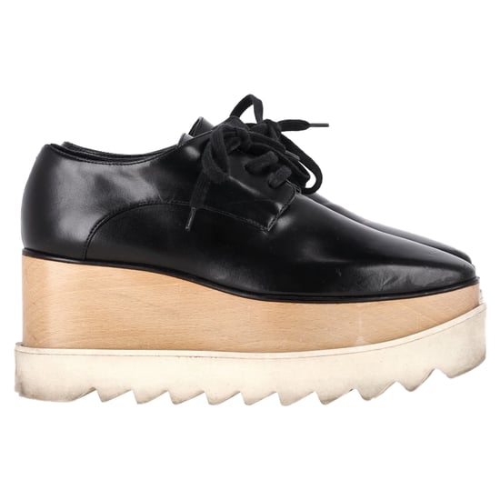 Stella McCartney Elyse Plateau Derby Sneaker aus schwarzem Kunstleder - Image 1