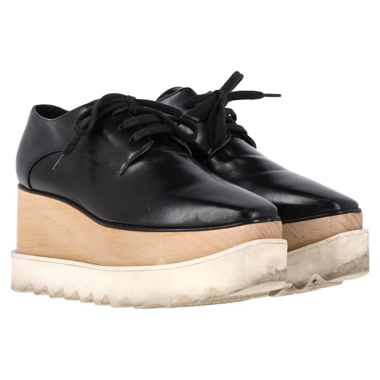 Stella McCartney Elyse Plateau Derby Sneaker aus schwarzem Kunstleder - Image 3