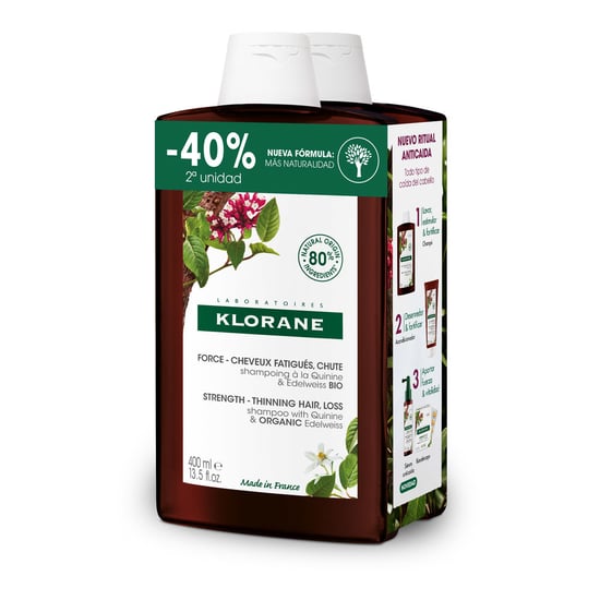 A La Quinine Und Edelweiss Bio Stärkendes Shampoo-duo 2 X 400 ml - Image 1