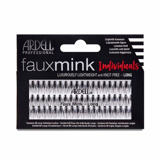 Faux Mink Pestañas Individuales Negras #long - Image 1