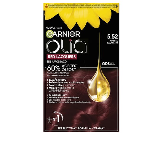 Olia Red Lacquers Permanente Farbe Nr. 5.52-malbec Exquisito 3 Einheiten - Image 1