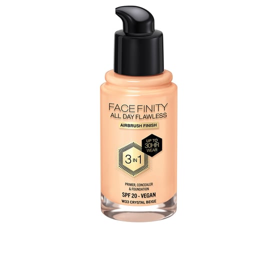 Facefinity All Day Flawless 3 In 1 Foundation #w33-kristallbeige 30 ml - Image 1