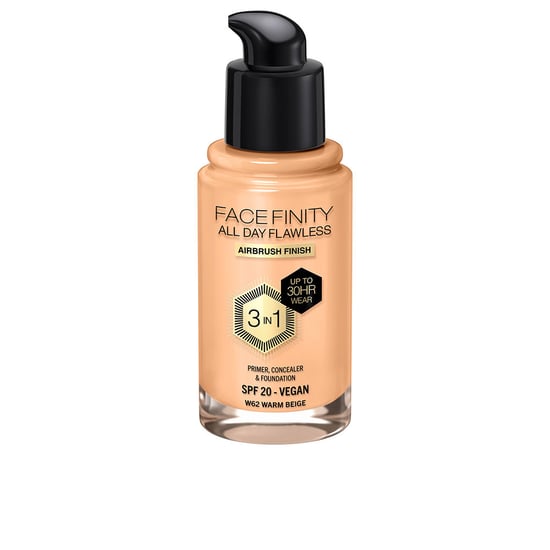 Facefinity All Day Flawless 3 In 1 Foundation #w62-warm Beige 30 ml - Image 1