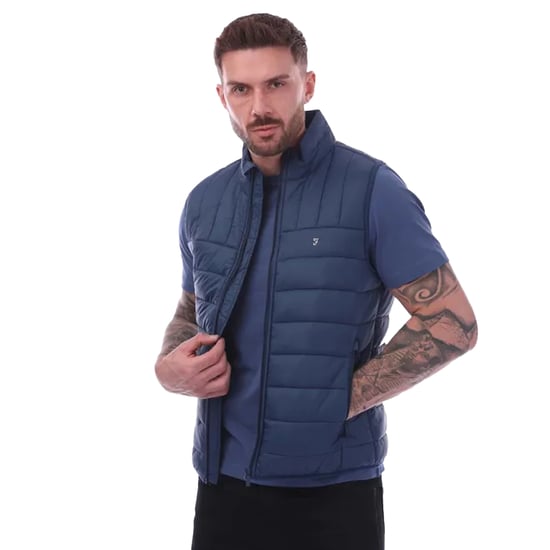 Farah - "Arsenal" Weste Wattiert für Herren (Dunkelblau) - Image 1