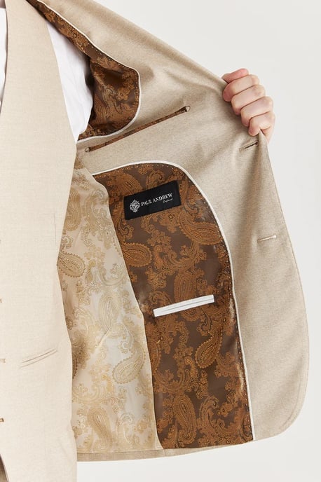 Leichter einreihiger Sommerblazer für Herren in Beige - Image 5