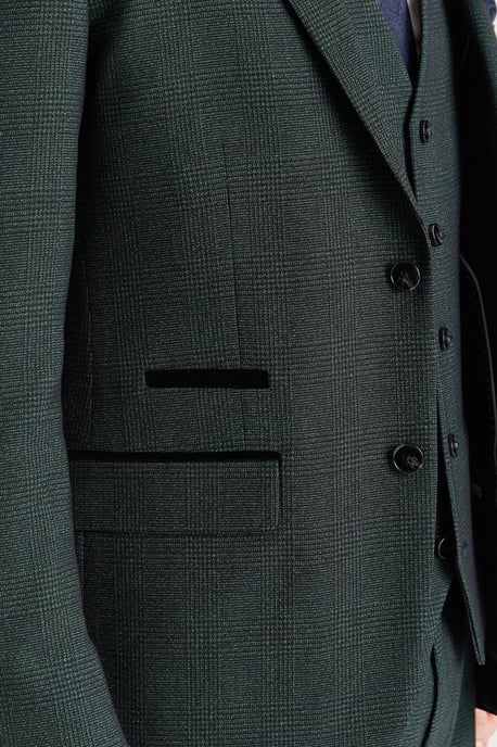 Grüner Anzugsblazer im Prince-of-Wales-Stil für Herren - Image 4