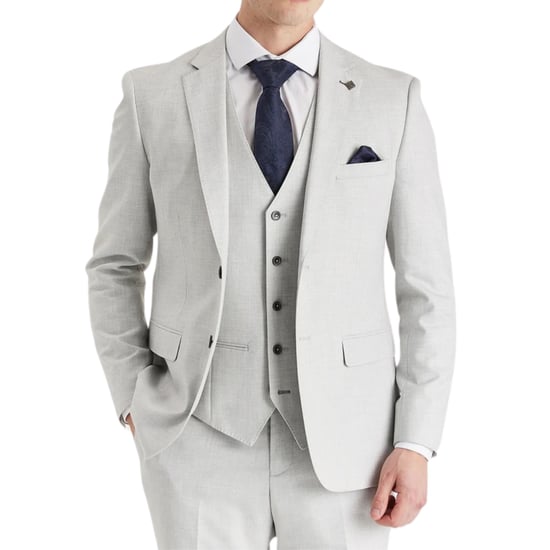 Silberner leichter einreihiger Sommerblazer für Herren - Image 2