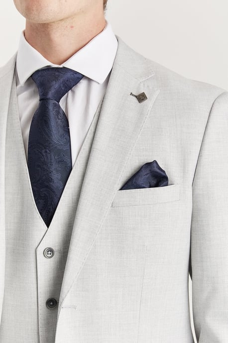 Silberner leichter einreihiger Sommerblazer für Herren - Image 5