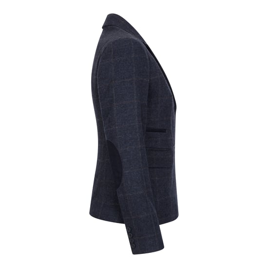 Marineblauer, taillierter Tweed-Blazer für Damen - Image 4