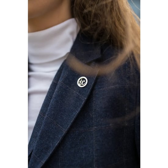 Marineblauer, taillierter Tweed-Blazer für Damen - Image 6