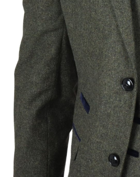 Olivgrüner Herrenblazer aus Wollmischung und Tweed - Image 6
