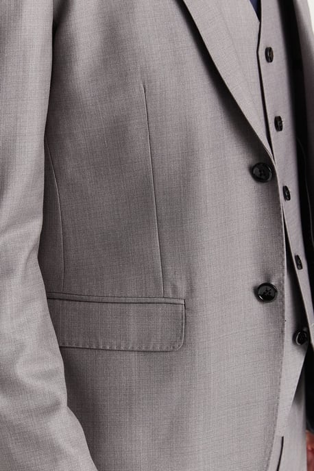 Grauer maßgeschneiderter Anzugsblazer für Herren - Image 3
