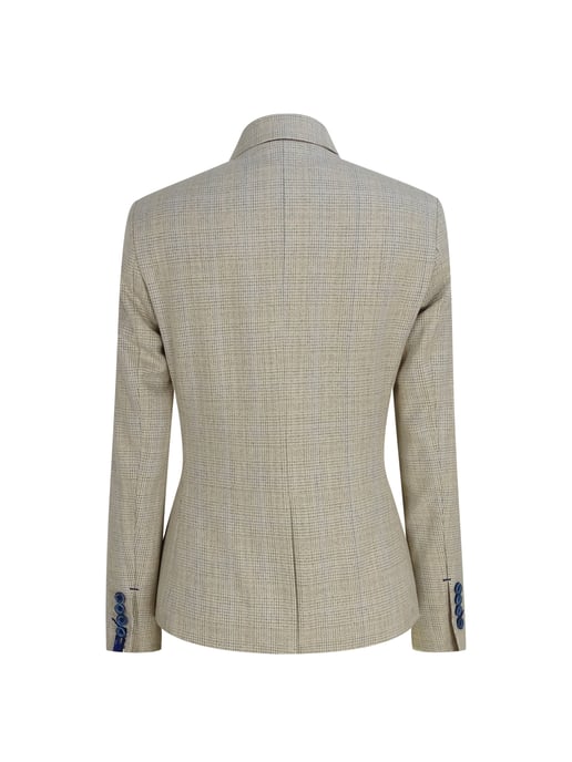 Damen Tweed Fischgrätenmuster Creme Jacke Peaky Blinders - Image 4