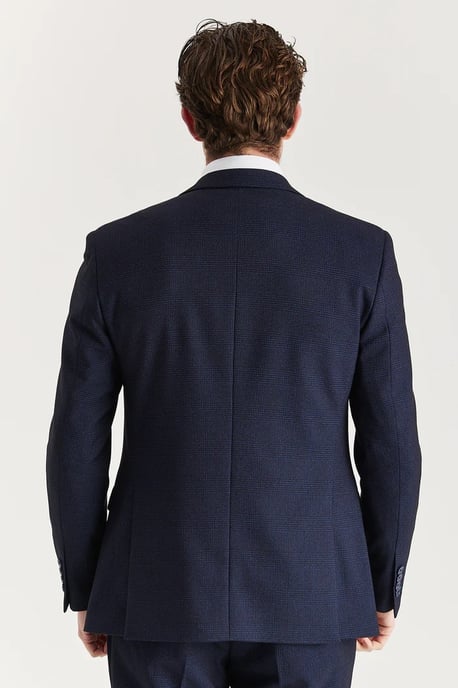 Marineblauer Anzugsblazer mit Prince-of-Wales-Muster für Herren - Image 3
