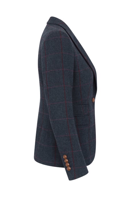 Marineblauer, taillierter Tweed-Blazer für Damen - Image 5