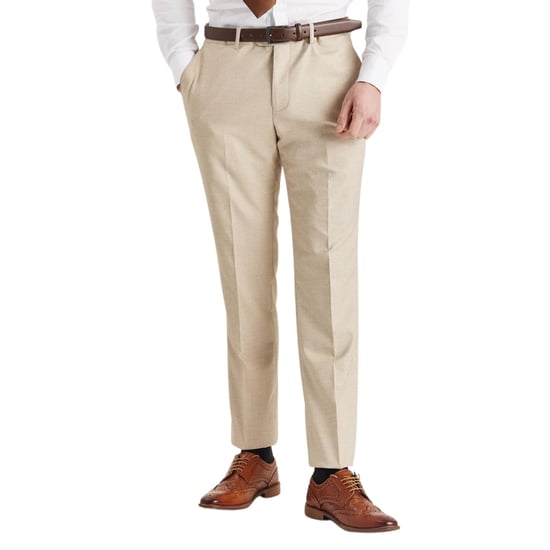 Beige leichte Sommerhose für Hochzeitsfeiern für Herren - Image 1