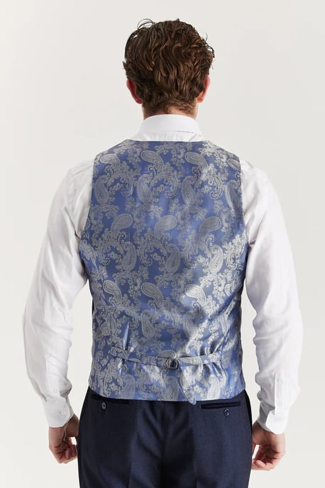 Marineblaue Anzugweste für Herren im Prince-of-Wales-Stil - Image 2