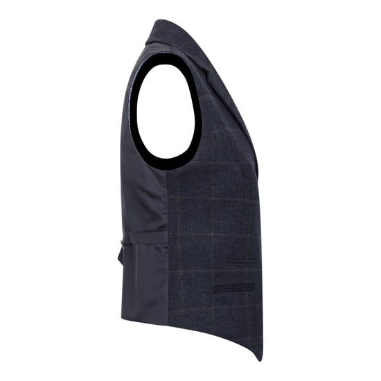 Marineblaue, maßgeschneiderte Tweed-Weste für Damen - Image 3