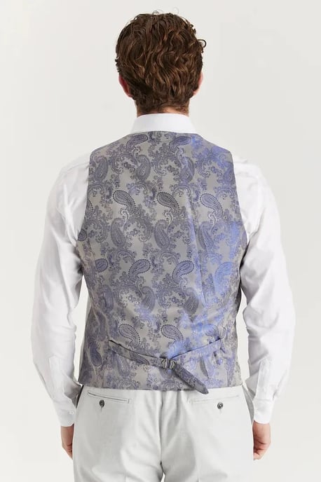 Silberne leichte Weste für Herren für Sommerhochzeiten und Partys - Image 2