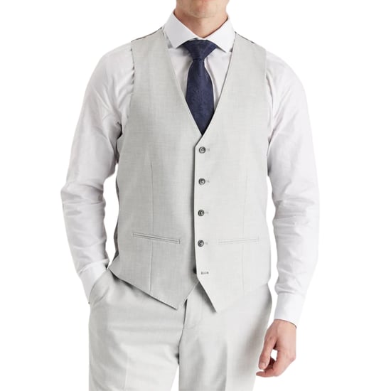 Silberne leichte Weste für Herren für Sommerhochzeiten und Partys - Image 3